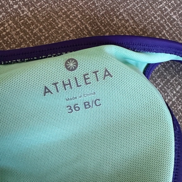 Athleta purple tankini bikini top size 36B/C - Picture 4 of 5